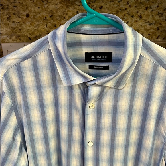 Bugatchi 8-Way Stretch L/S Dress Shirt Sz Medium - Picture 1 of 6